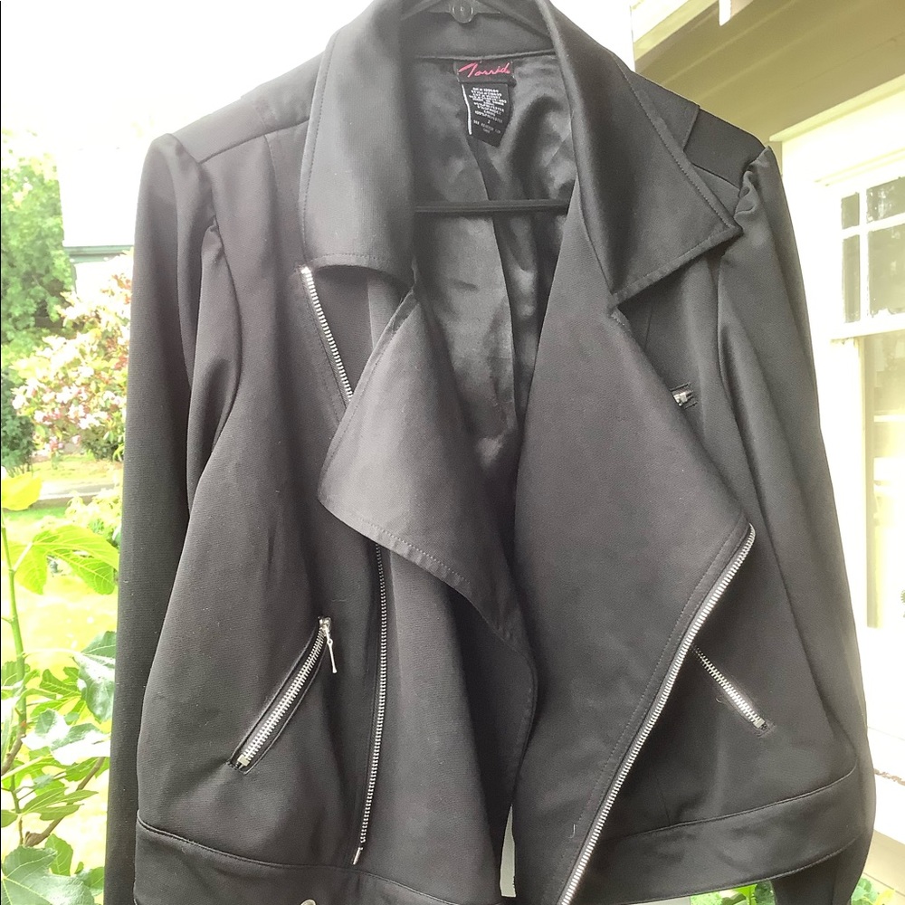 BLACK TORRID SOFT BIKER MOTO JACKET SIZE 2X GREAT CONDITION